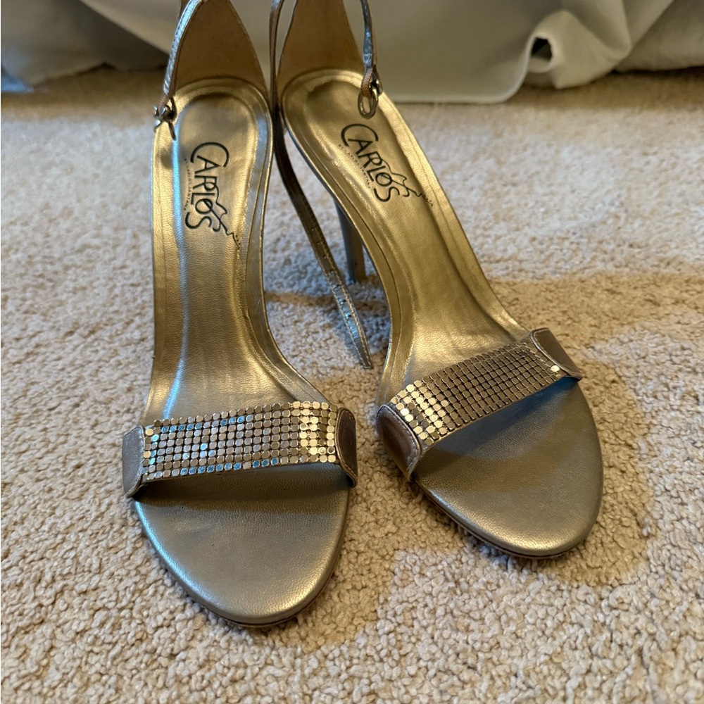 Carlos by Carlos Santana Gold Glamorous Heels